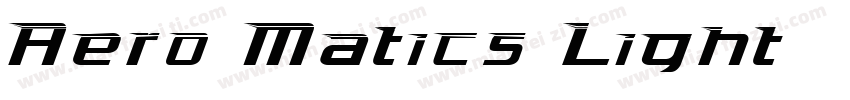 Aero Matics Light字体转换